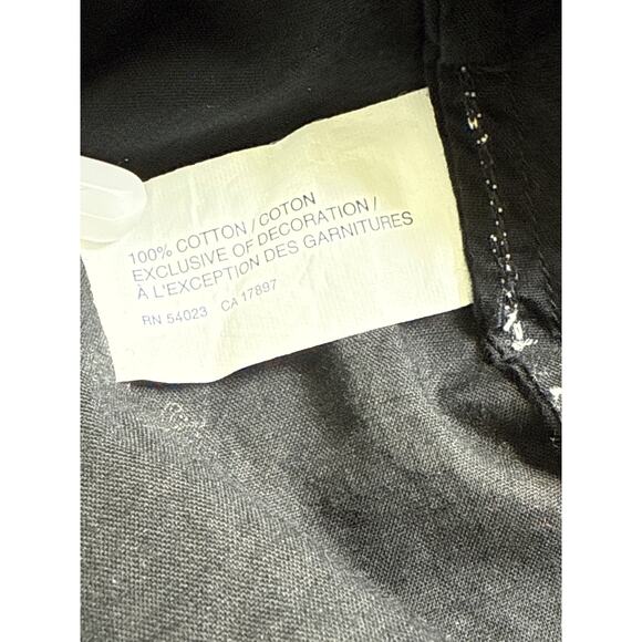 Gap Boho Embroidered Cotton Poplin Popover Top Button Up Sz L Black Renaissance - Picture 6 of 8